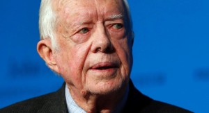 In this Thursday, Nov. 20, 2014 photo, former U.S. President Jimmy Carter speaks during a forum in Boston. On Wednesday, Aug. 12, 2015, Carter announced he has cancer and will undergo treatment at an Atlanta hospital. (AP Photo/Elise Amendola)